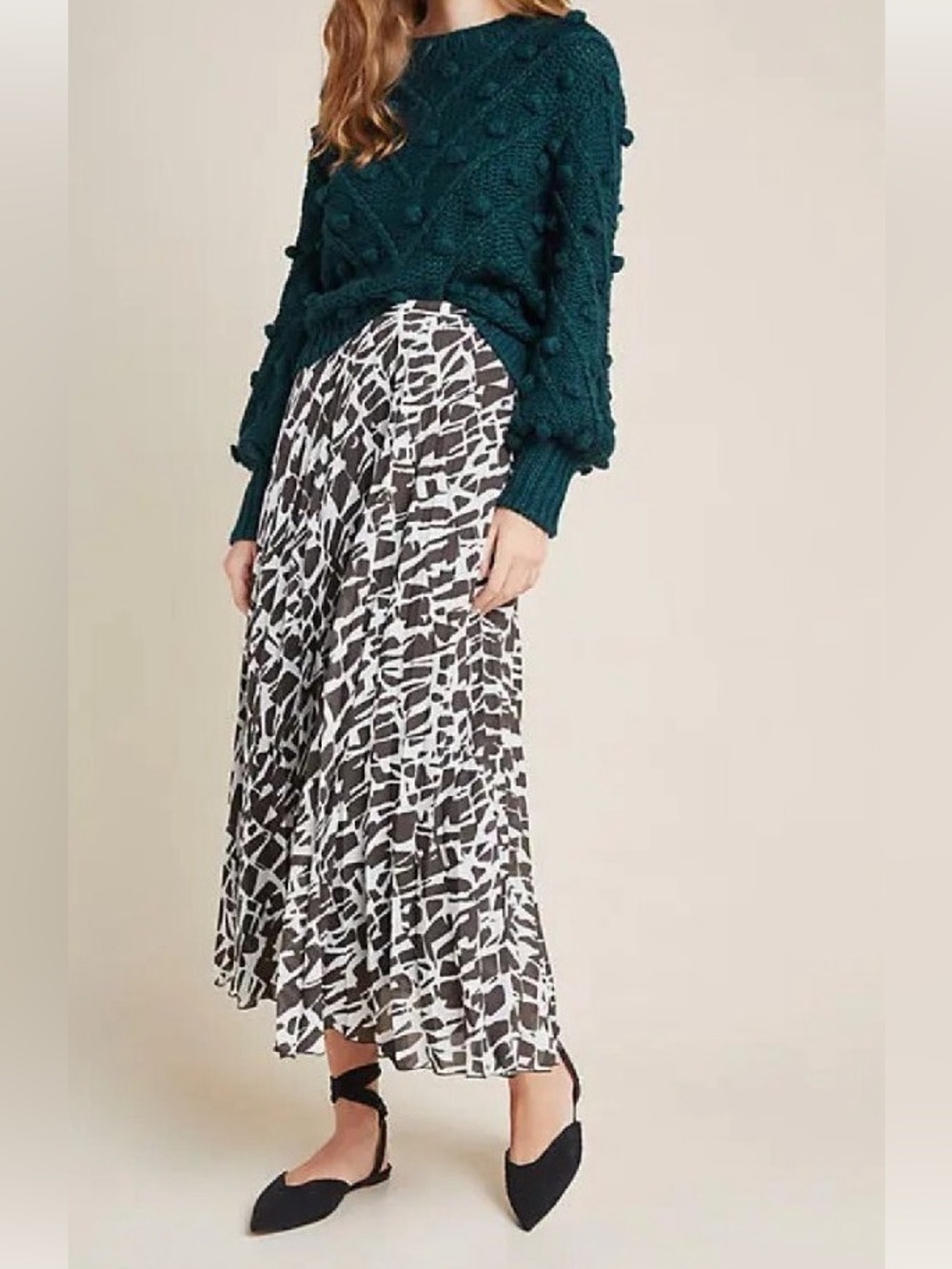 Maeve Anthropologie Hildi Pleated Skirt